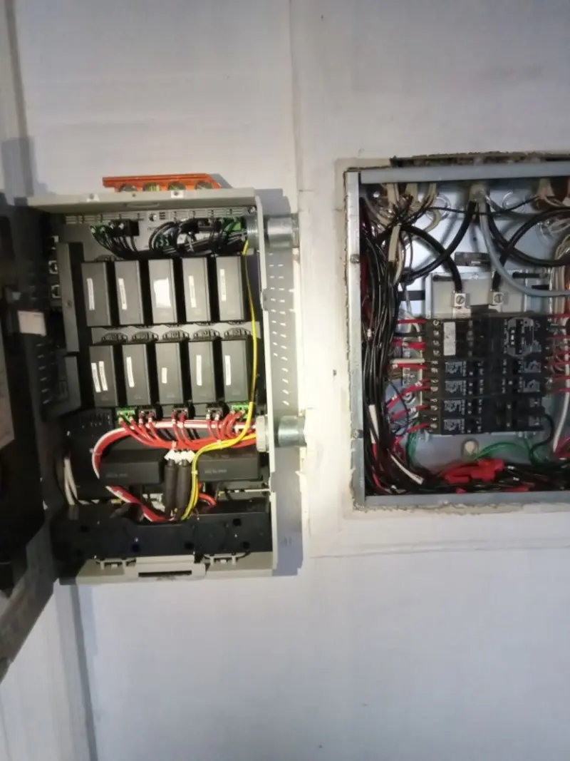 Electrical panel upgrade completed for Security Camera Wiring in Tehaleh